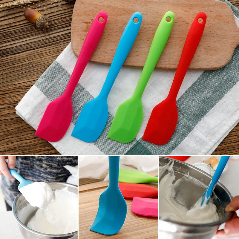 Lot de 2 spatules pour wok, spatules en silicone à large ouverture, manche  en acier inoxydable, spatule flexible en silicone, pelle antiadhésive